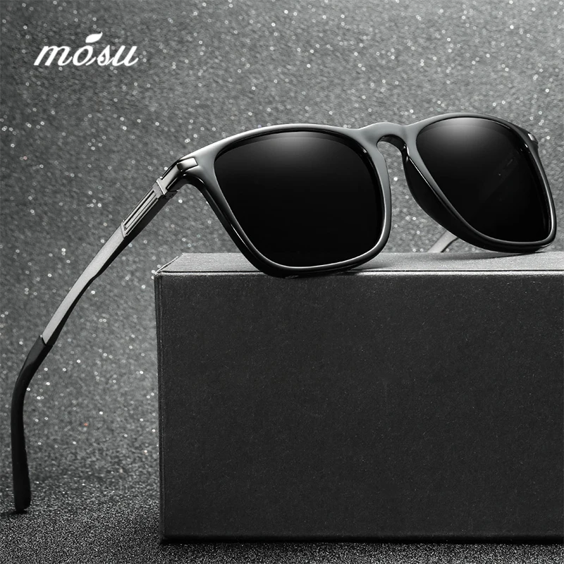 

Мужские солнцезащитные очки с поляризацией, в алюминиевой оправе