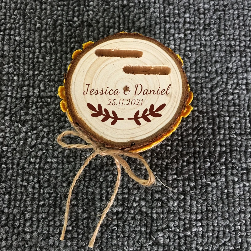 

Personalized Rustic Ring Box, Wedding Ring Box,Wooden Ring Holder,Customized Wedding Ring Bearer Box,Engagement Box