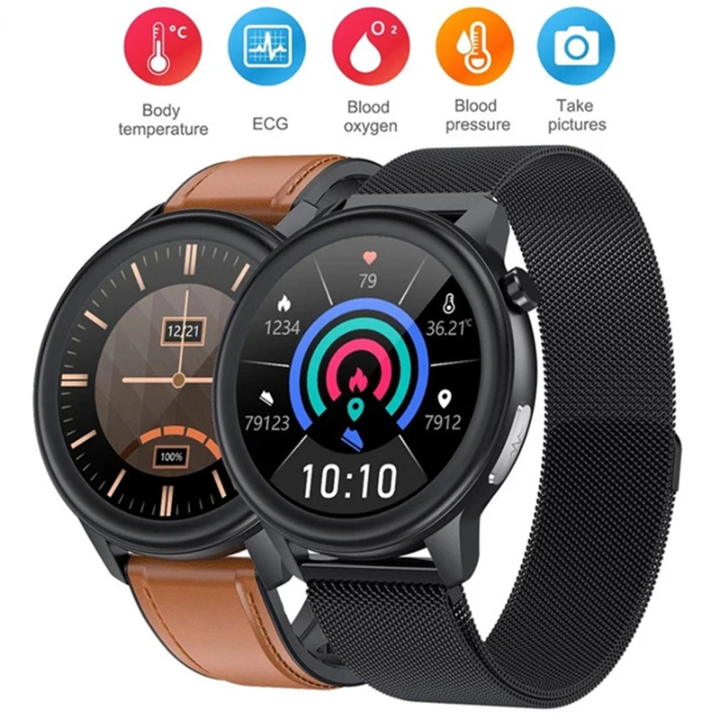 

Ti Chip Smart Watch E80 Men Women Temperature Measurement IP68 Waterproof PPG+ECG Heart Rate Monitor Fitness Tracker Smartwatch