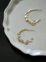 leaf hoop earrings small gold silver olive branch vine floral hoops for women girls