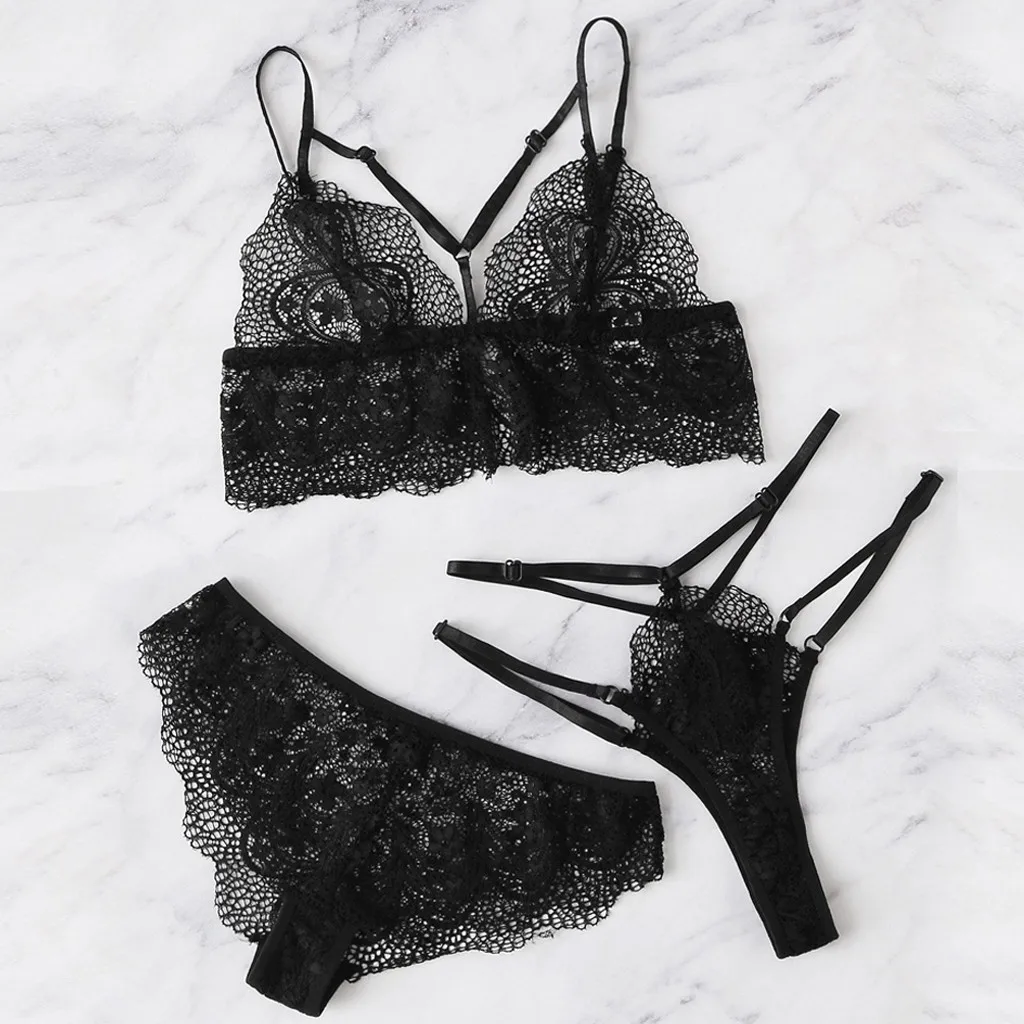 2019 женское сексуальное нижнее белье комплект с бюстгальтером 3 шт. женский