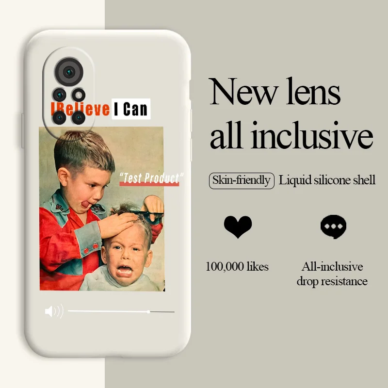 

Haircut Little Boy Phone Case For Huawei Nova8 8Pro 8SE Nova 7 7Pro 7SE 6 6se 5 5Pro 5Z 5I 5Ipro 5T 4 4E Liquid Silicone Cover