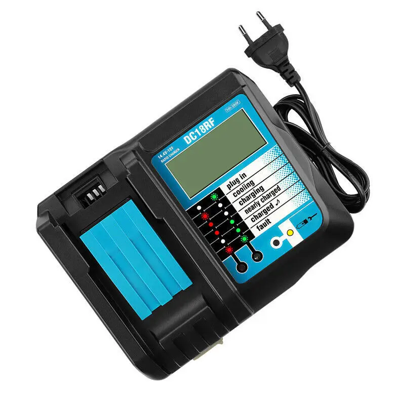 dc18rf li ion battery charger 3a charging current for makita 14 4v 18v bl1830 bl1430 dc18rc dc18ra power tool with usb free global shipping