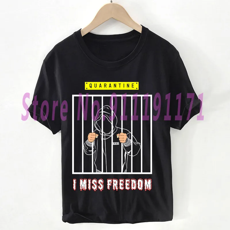 Футболка унисекс I Miss Freedom тюремный топ в стиле хип хоп рок сильная никогда не