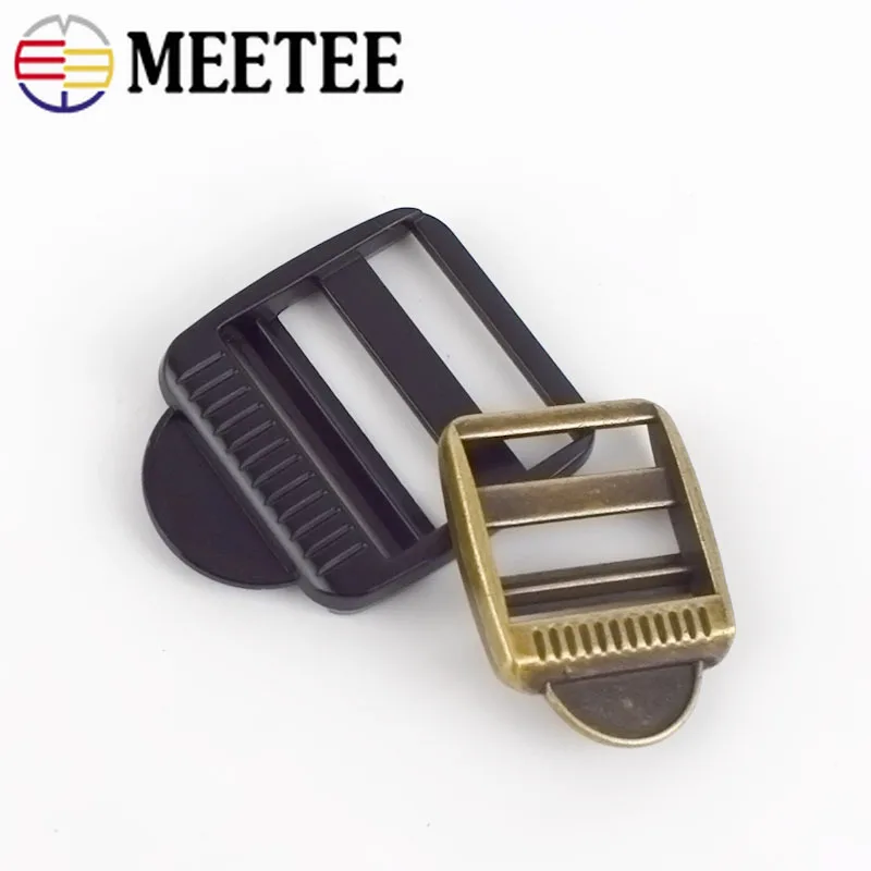 Meetee 4 шт. ID20/25/32 мм металлический трехскользящий рюкзак с регулируемой пряжкой для