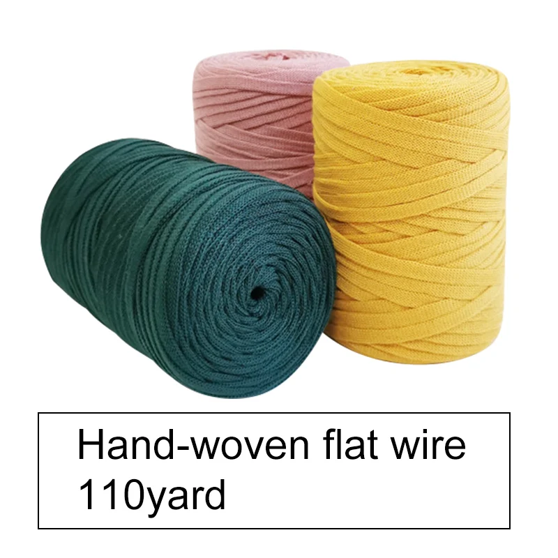 100 м/рулон Тканевая обувь на плоской подошве в нить для бытовой ручной Вязание DIY