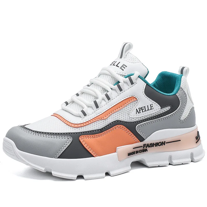 

Fashion Casual Women Seakers Spring 2021 New Mixed Colors Thick Bottom Round Toe Female Sports Shoes Women's Spring Shoes