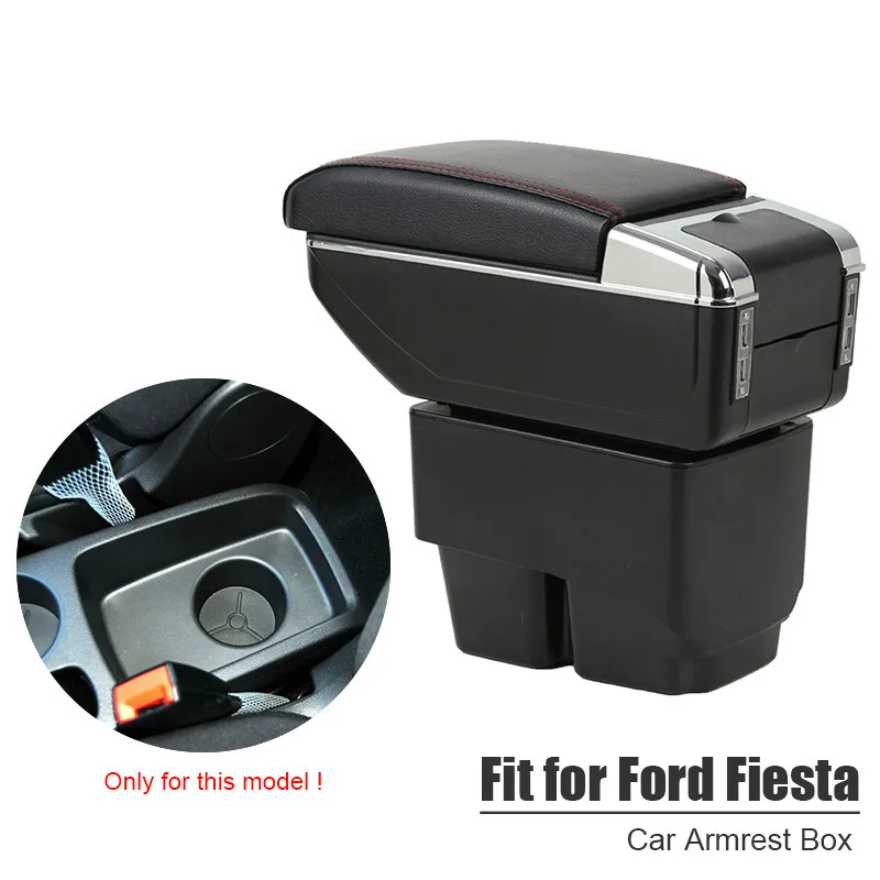 Автомобильный подлокотник модифицированный для Ford Fiesta 3 MK7 2017 2016 2015 2009 USB зарядное