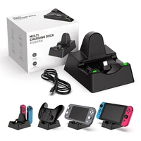 for nintendo switch joy con controller 4 in1 charging dock led charger for nintendo switch pro console charge stand accessories