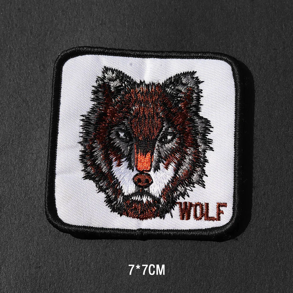 Высококачественный модный значок патч-наклейки животных "Петух Тигр Орел Волк" для одежды DIY.