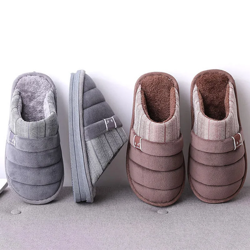 

new men home soft slippers winter warm shoes warm memory indoor slippers soft plush slippers blue men slippers big size 47 48