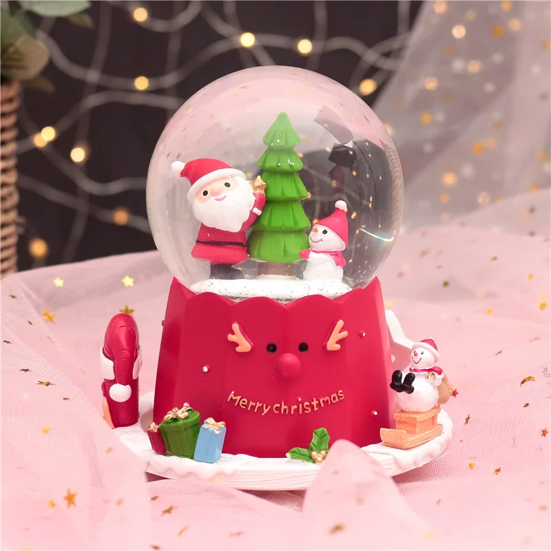 13*17 см снежное освещение Хрустальные Глобусы Стекло Рождественская музыкальная