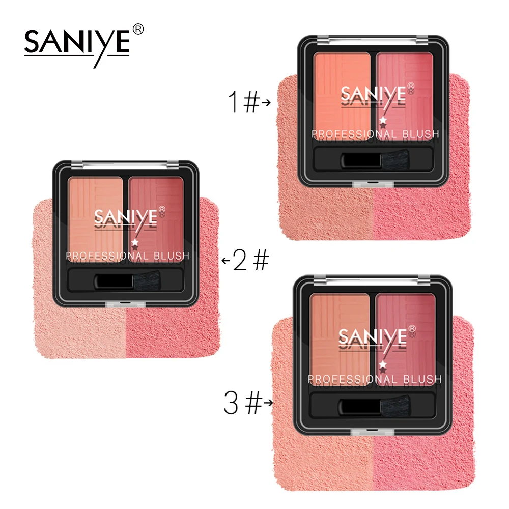 SANIYE натуральные Румяна для лица Запеченные Основа 2 цвета Минеральные румяна