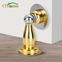 door stopper stainless steel magnetic strong magnetic force wall mounted floor door stops mounted anti collision hardware