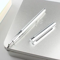 classic stainless steel fountain pen 0 38mm extra fine tip ink pens office business school writing calligraphy a126