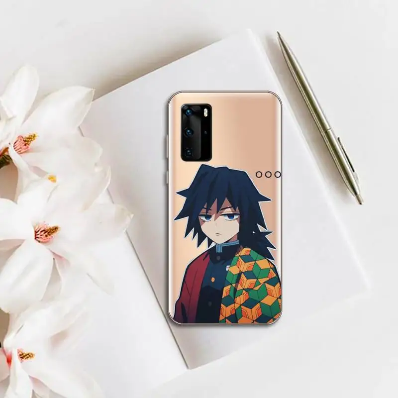 

Anime Demon Slayer Comics Phone Case Transparent for huawei honor P 40 30 20 lite Pro 10 i 8 9 x p smart 2019