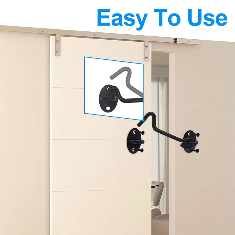 Дверная защелка для сарая 4 упаковки крючок салона и глаз легкий замок двери