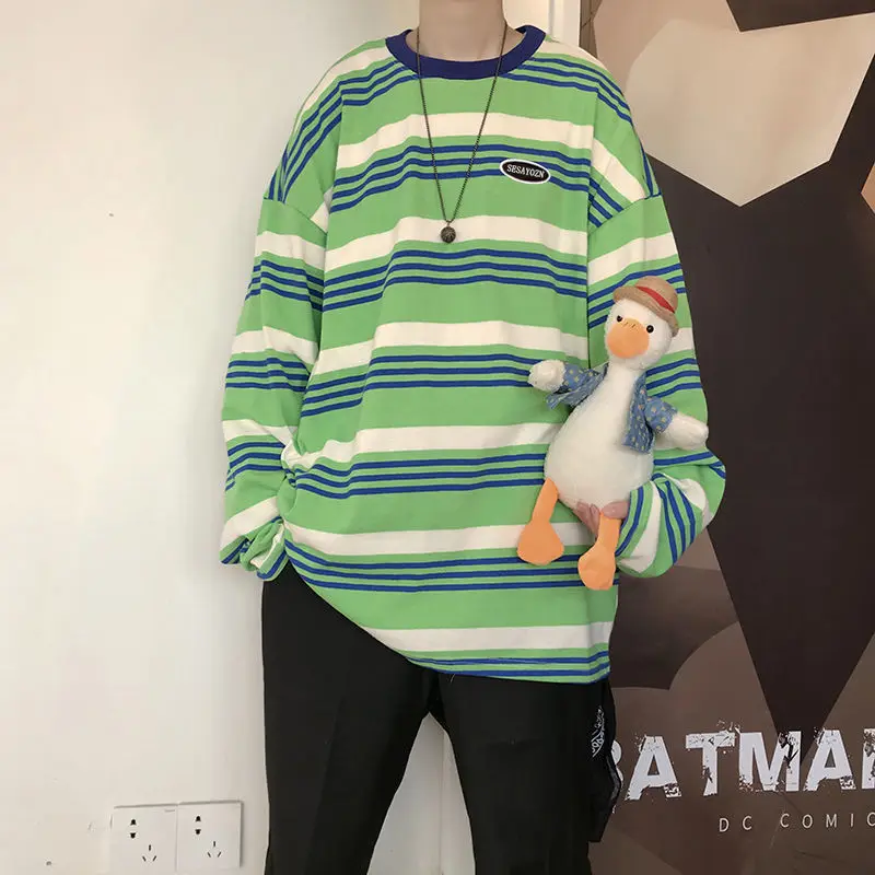 Футболка в гонконгском стиле с длинными рукавами Мужская весенне-осенняя