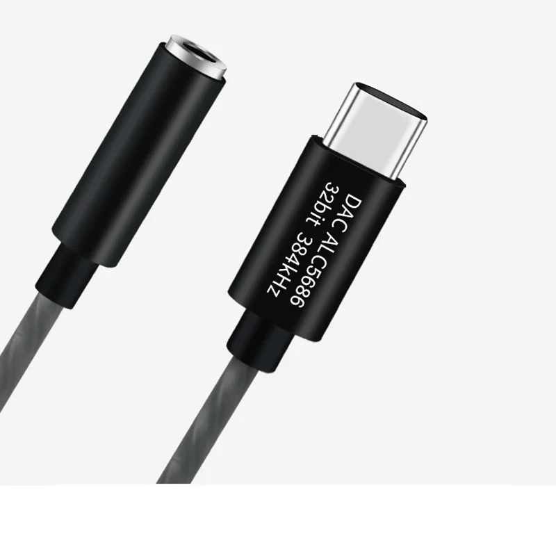 HIFI DAC наушник усилитель USB Type C к разъему наушников 3.5 мм 32 бита 384 кГц Адаптер Поддержка 16-32 Ом Декодер включен.
