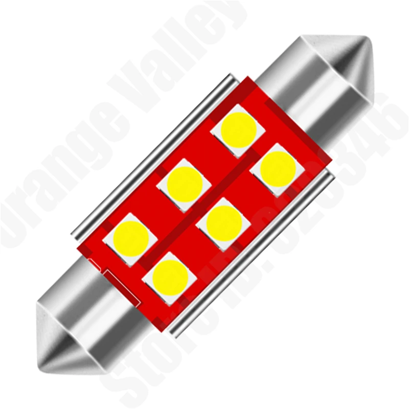 10 шт. гирлянда C5W светодиодная 31 36 39 41 мм C10W Светодиодная лампа 3030 6SMD для чтения