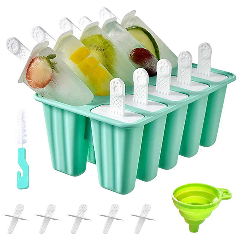 

Popsicle Molds Silicone Reusable Ice Molds Easy Release Popsicle Maker
