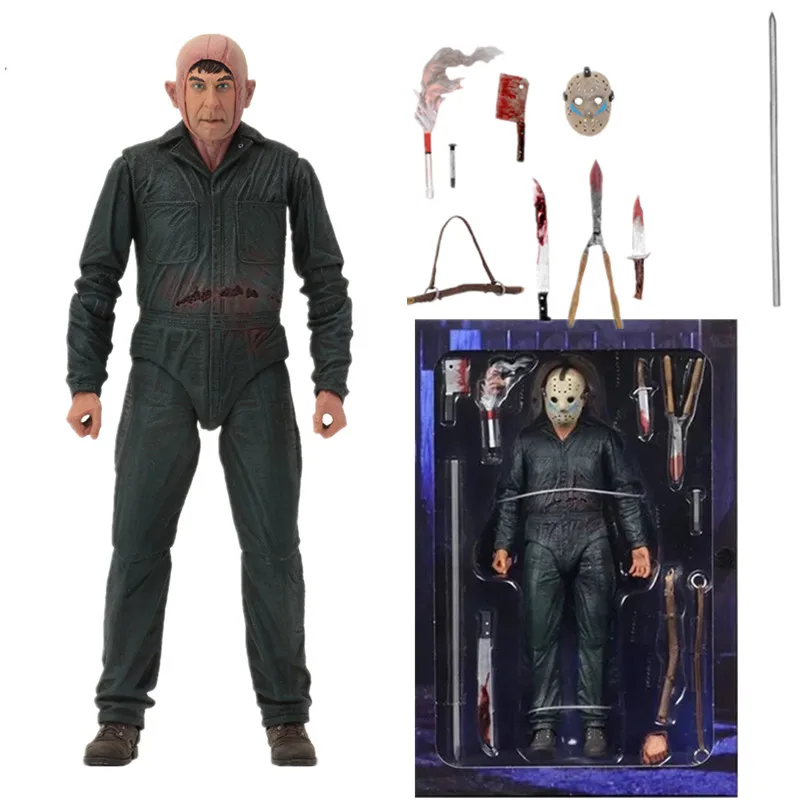 Экшн фигурка NECA двигающейся фигурки Джейсона потрясающего материала ожога 18 см