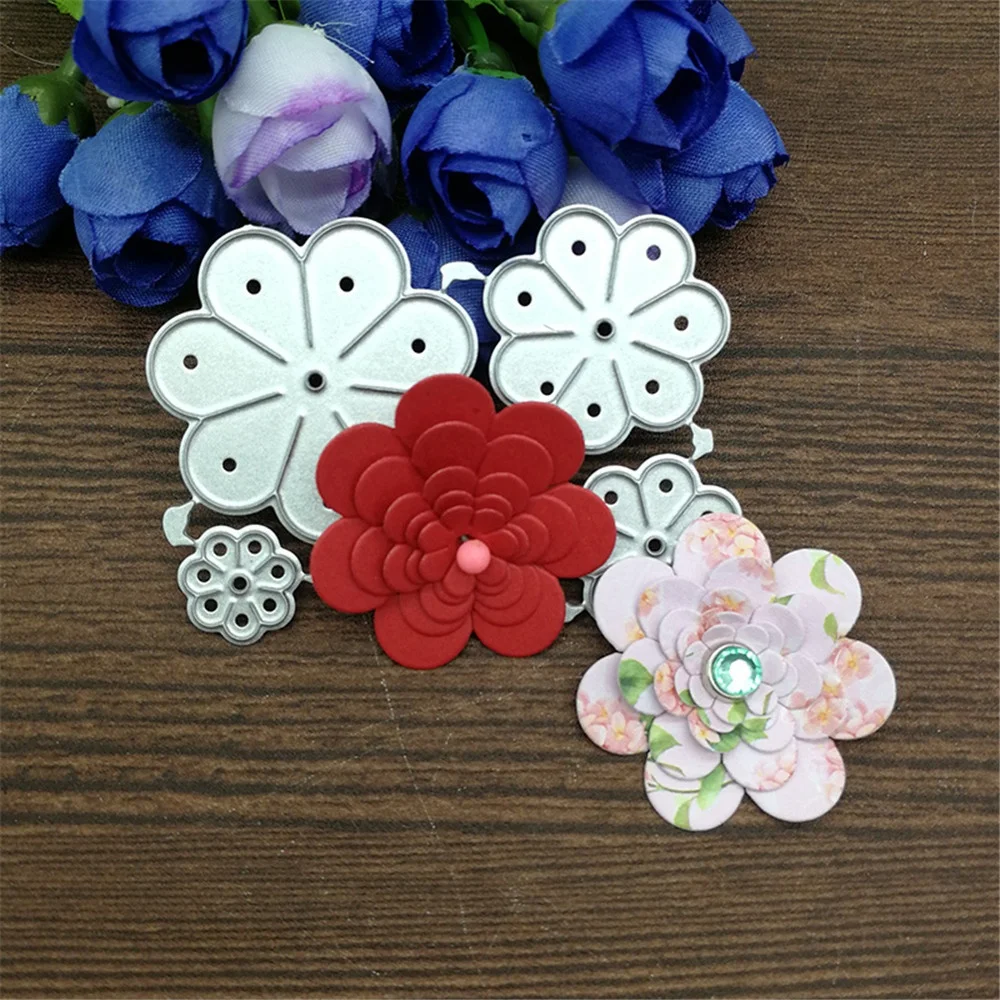 5 шт. трафареты для резки металла в виде цветов скрапбукинга | Дом и сад