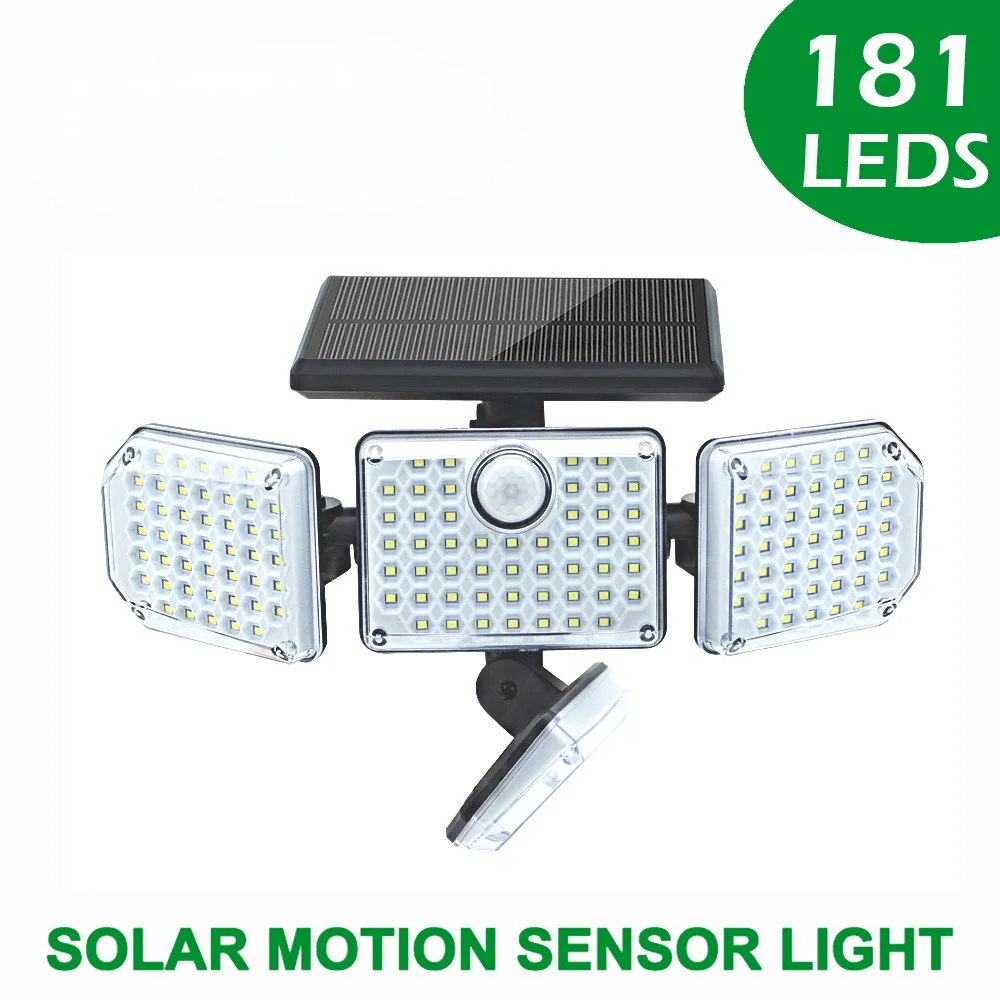 

Уличная лампа на солнечной батарее, 181 светодиодов, 2400 лм, мАч