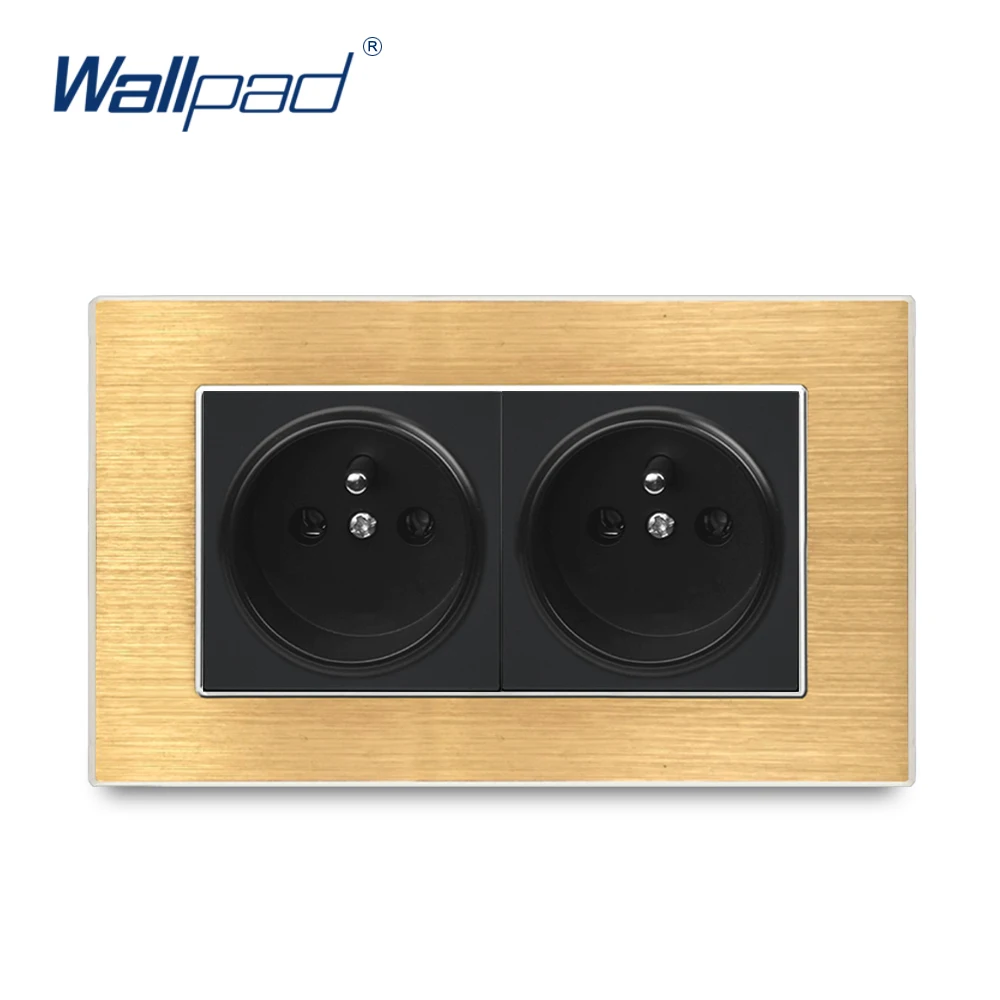 Двойная розетка европейского стандарта французский стандарт Wallpad Роскошная