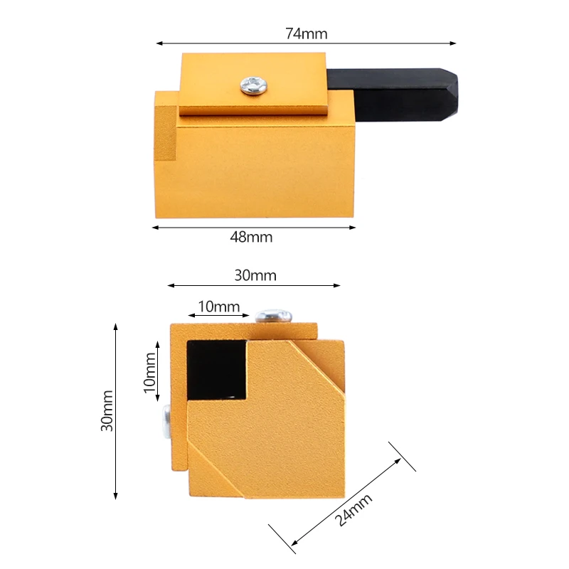 

Gold Corner Chisel Square Hinge 3/8'' Wood Recess Mortising Right Angle Cutter