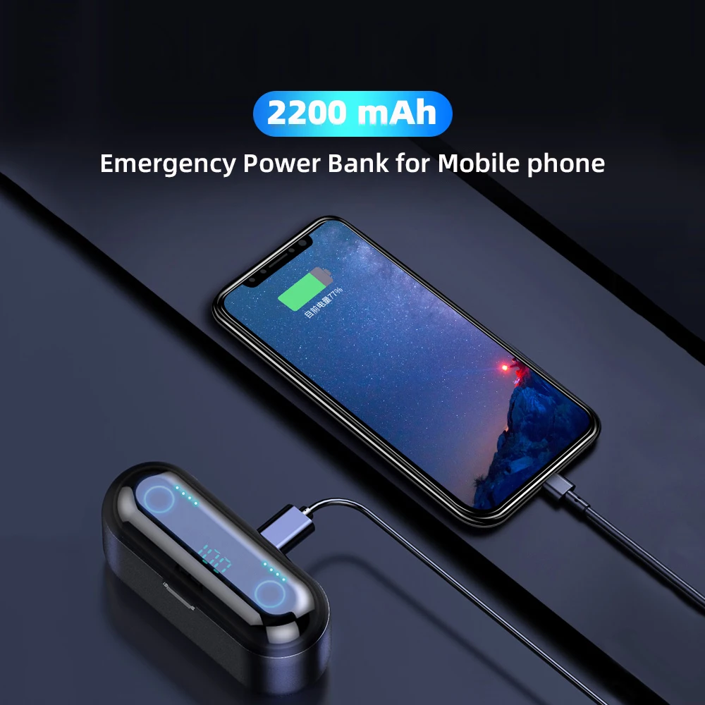 Ralyin наушники-вкладыши TWS с Беспроводной наушники Bluetooth 5 0 гарнитуры рабочее время