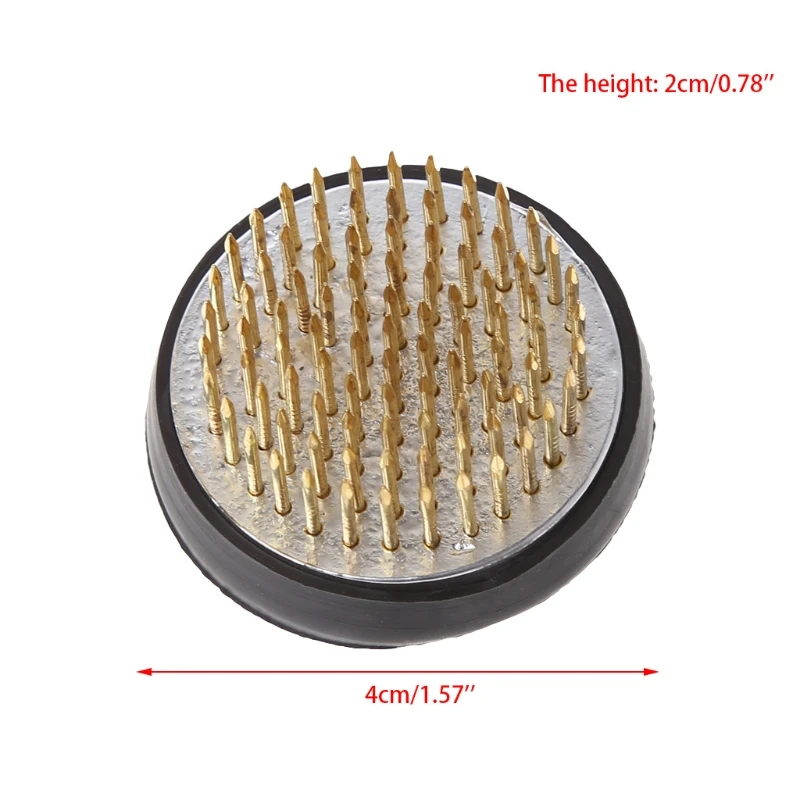 

Japanese Ikebana Kenzan Flower Frog for Flower Arrangements Brass Floral Arranging Pin Needle Holder DIY Flower Art Fixed Tools