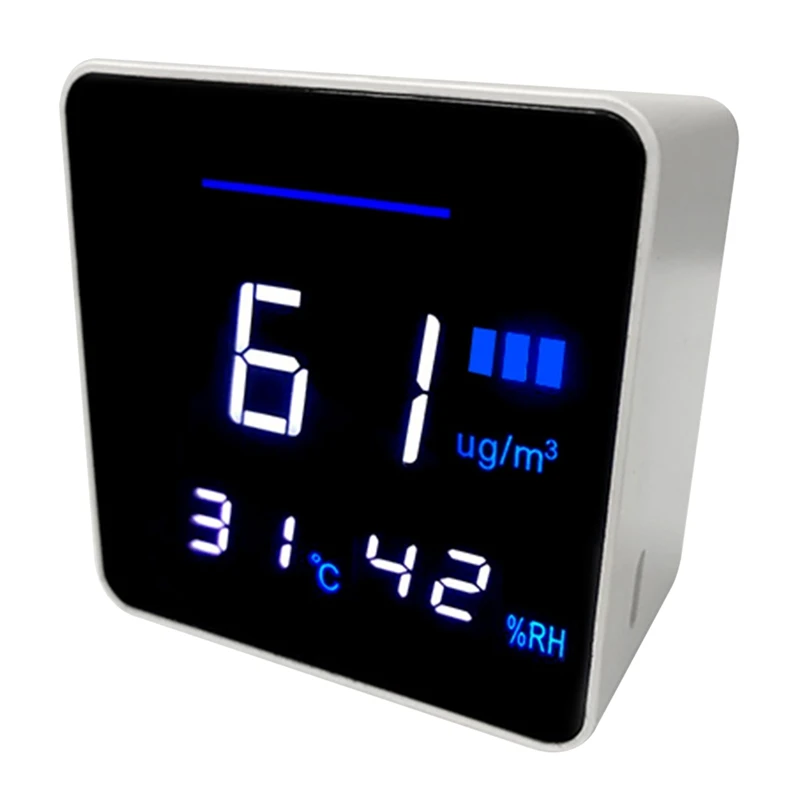 

Монитор качества воздуха, детектор температуры и влажности для детектора датчика PM2.5, отображение в реальном времени