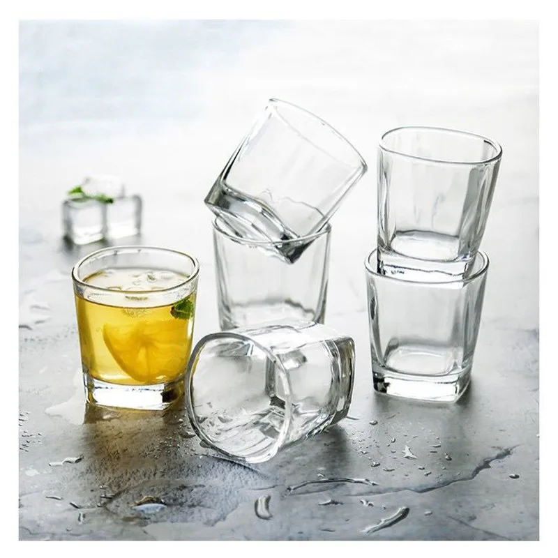 Утолщенная восьмиугольная стеклянная домашняя чашка для молока сока напитков