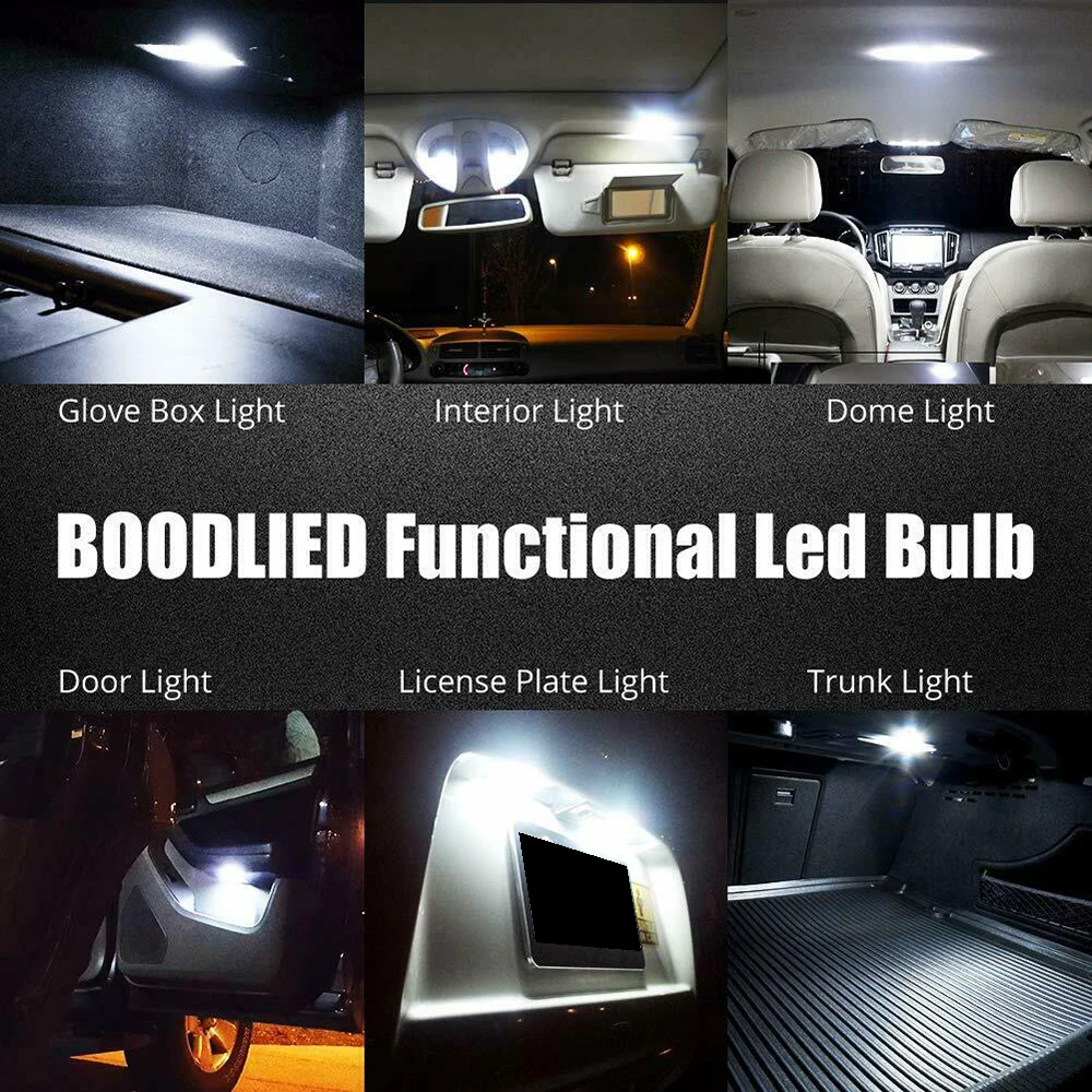 2шт 31 мм Festoon C5W светодиодный светильник 1860 SMD белый 6000K внутренний Купол Карта