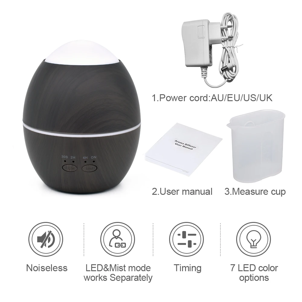 

KBAYBO 300ml Luftbefeuchter therisches l Diffusor Aroma Lampe Aromatherapie Elektrische Aroma Diffusor Ultraschall-luftbefeucht