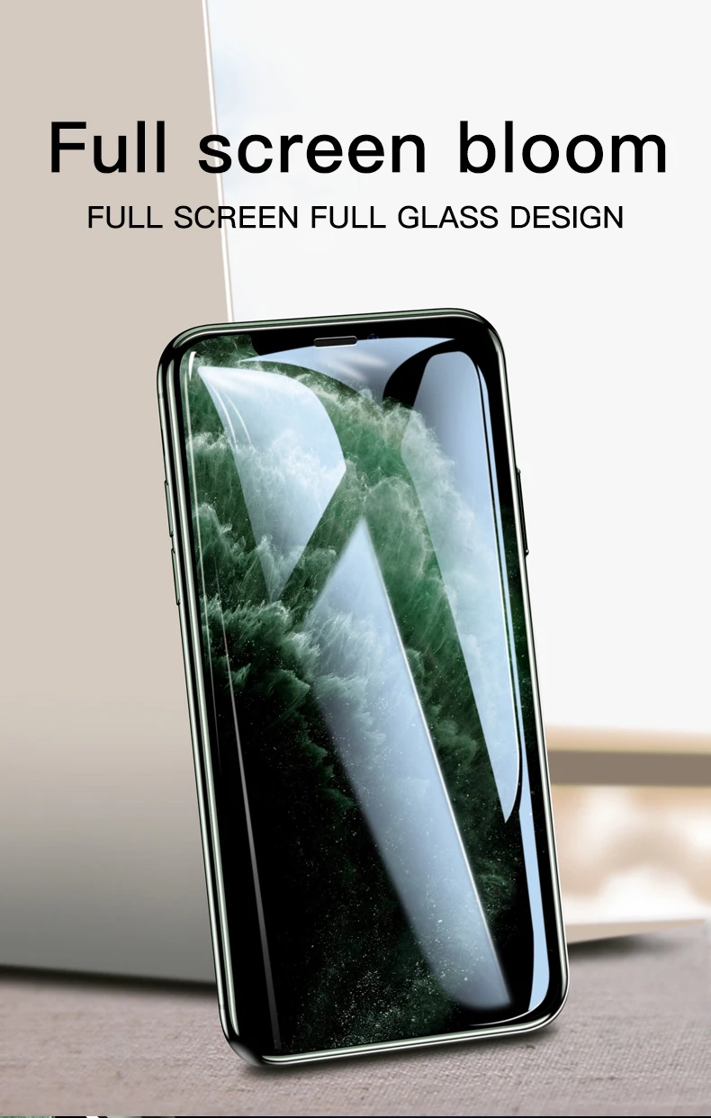 15D изогнутый край Полное покрытие из закаленного стекла на iPhone 11 Pro MAX протектор экрана для iPhone X XR XS MAX защитная пленка