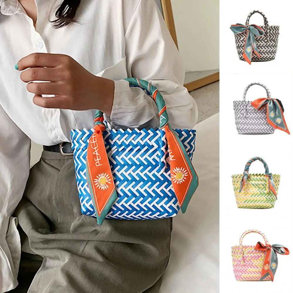 

Large Capacity Straw Handbag Hand-Woven Rattan Bag Woven Purse Wicker Beach Bag Bohemia Shoulder Messenger Bags Bolsa Feminina