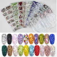 40 colors mix sizes crystal ab glass nail art rhinestone glitter crystals strass nail art rhinestone for nail art decorations