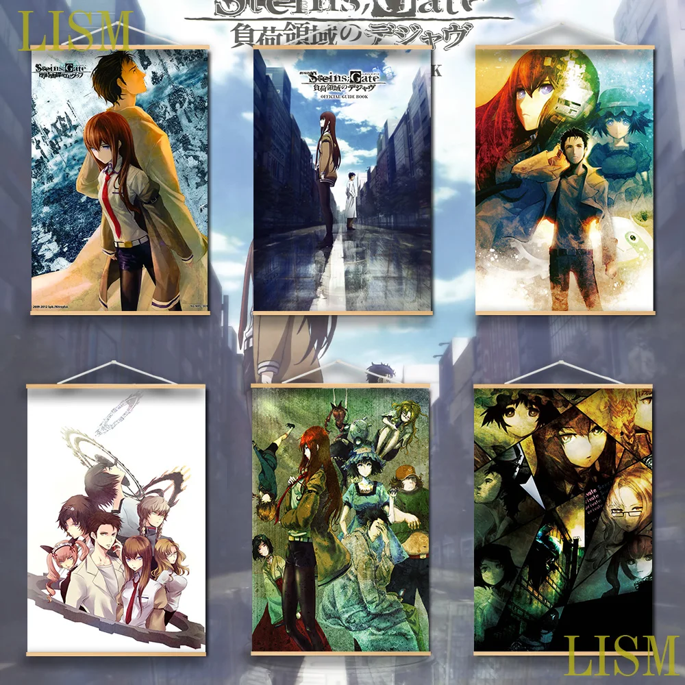 Аниме Манга настенный постер Steins Gate Makise Kurisu Christina Шиина маюри из массива дерева