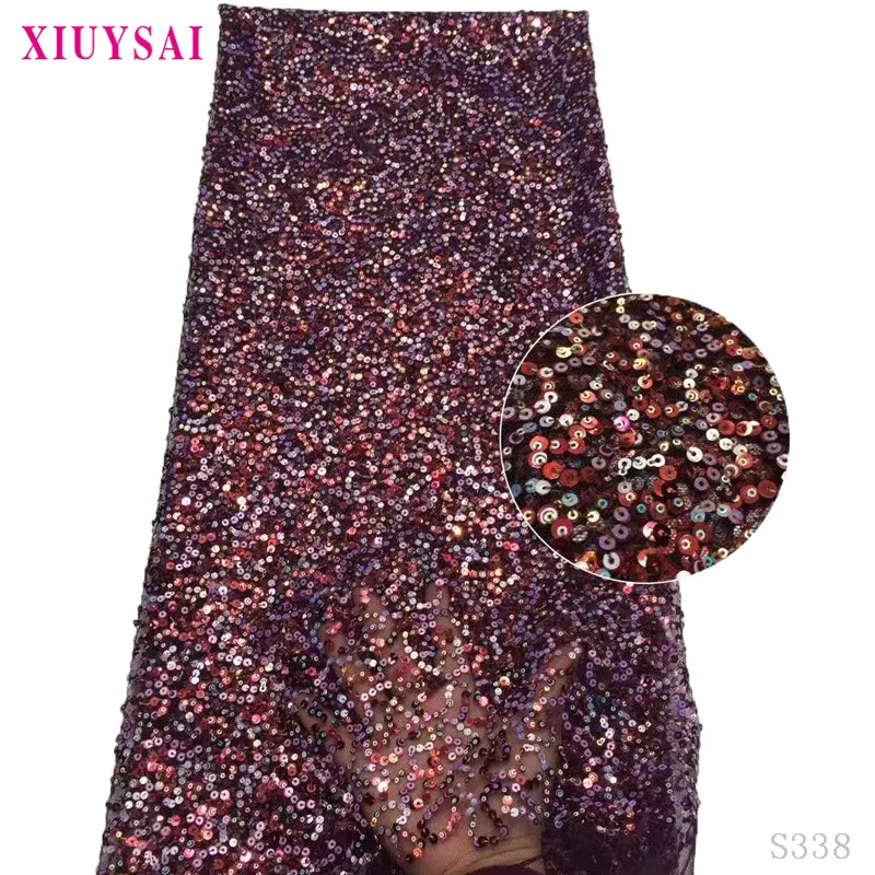 2020 Высококачественная африканская кружевная ткань золотистого цвета винная