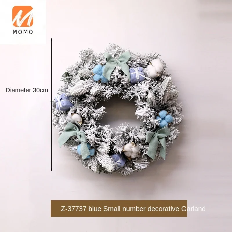 

Christmas Simulation Snow Flocking Blue 30/40/50cm Garland Christmas Tree Pendant Shooting Scene Decoration