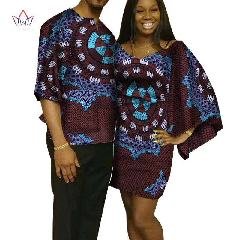 Dashiki Couples Clothes African Dresses for Women and Men Shirt African Clothes for Lovers Traditional African Clothing WYQ96