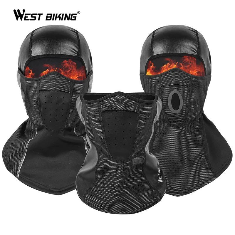 Зимняя велосипедная маска WEST BIKING шапка для лыжного спорта сноуборда флисовая