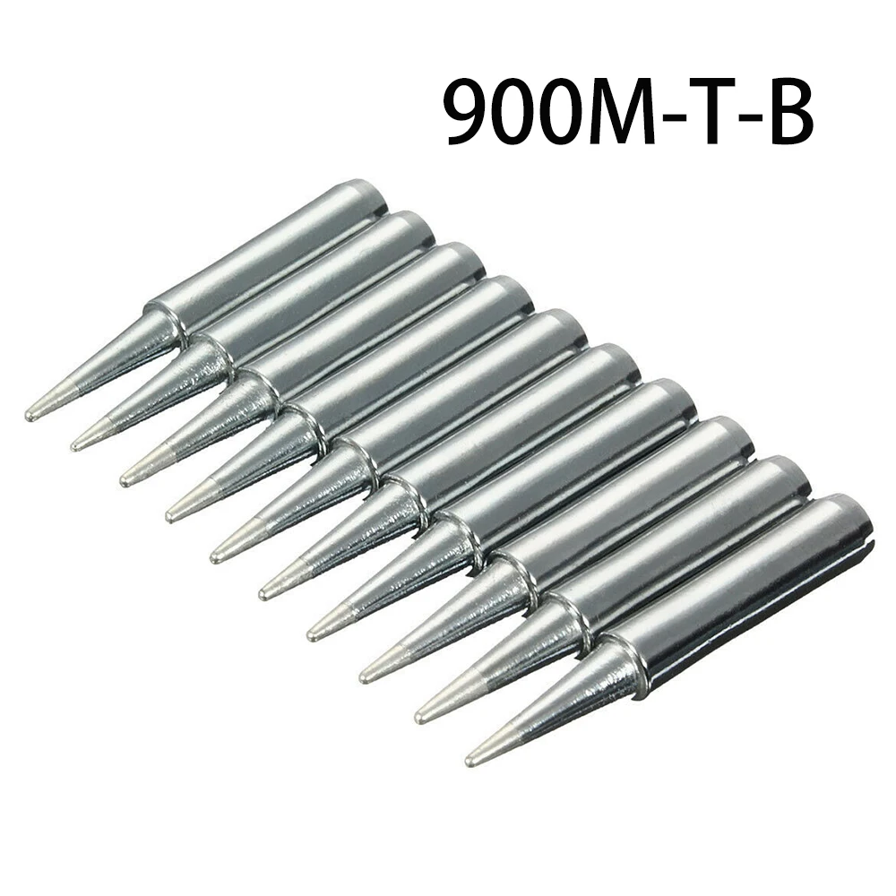 

10pc 900M-T-B Lead-free Pure Copper Solder Iron Tips 6.3mm 4mm For Soldering Station Welding Torch Tip Welder Solder Accessories