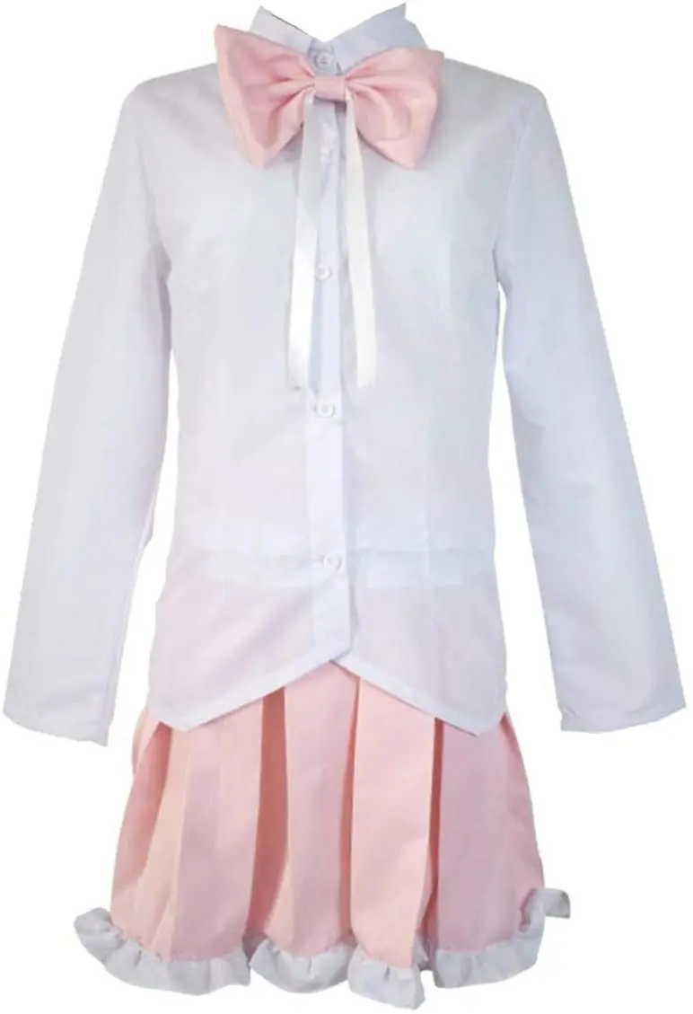 Для женщин Банни Monokuma Розовый Белый Толстовка с кроликом куртка Monomi Danganronpa