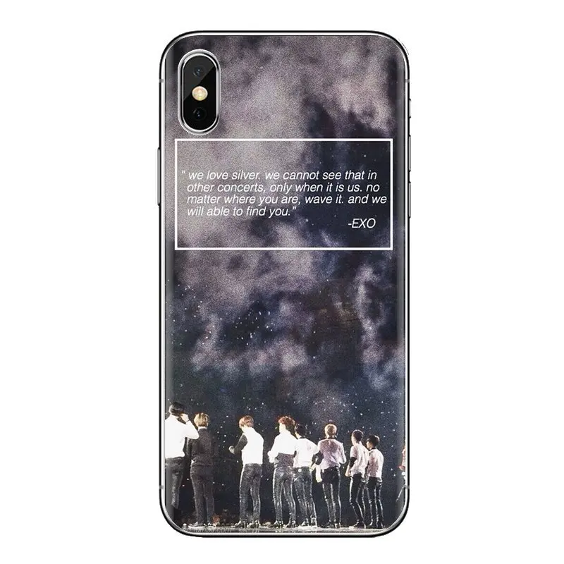 Soft Transparent Shell Covers Exo Kpop For Samsung Galaxy S3 S4 S5 Mini S6 S7 Edge S8 S9 S10 Plus Note 3 4 5 8 9 |