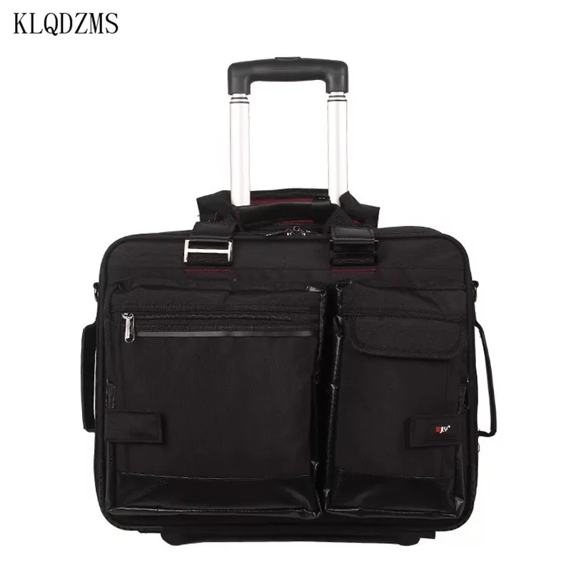 KLQDZMS 18 дюймов дорожные сумки на колесиках Оксфорд колёсиках spinner для мужчин