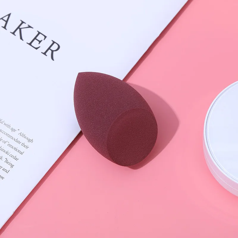 Bevel cut Эко основы красоты Коричневый Макияж Губка Личная этикетка порошок слоеное яйцо форма капли косметический блендер слоеное - Цвет: Bevel cut