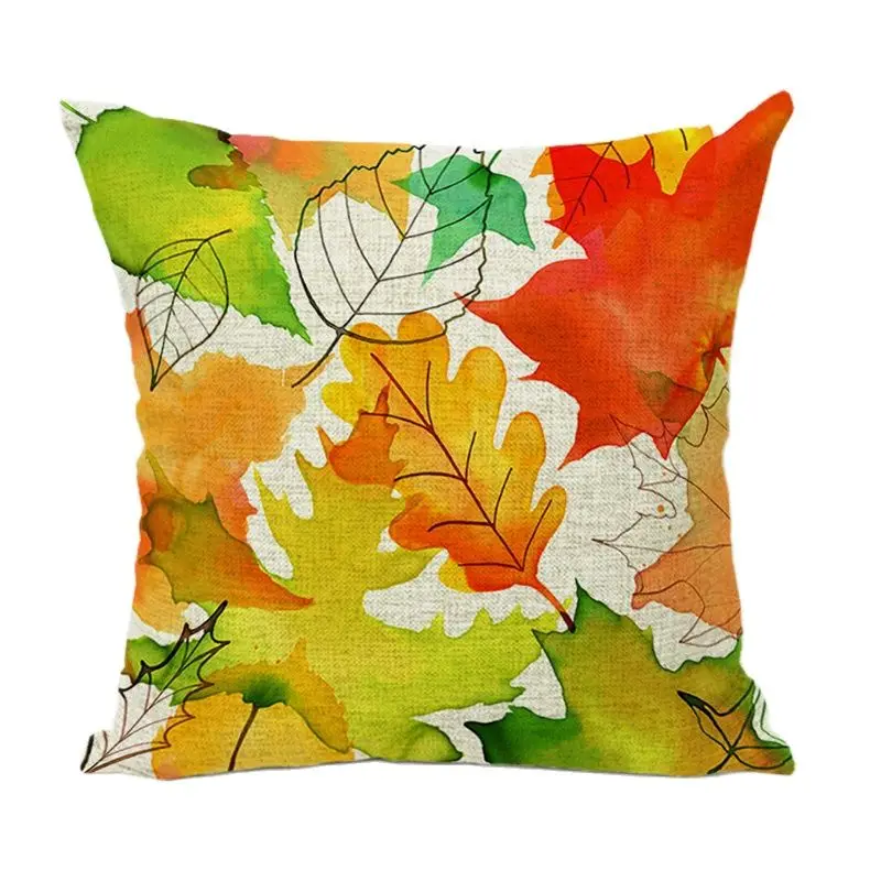 Разноцветный бульдог брендовая Осенняя желтая зеленая Подушка с принтами